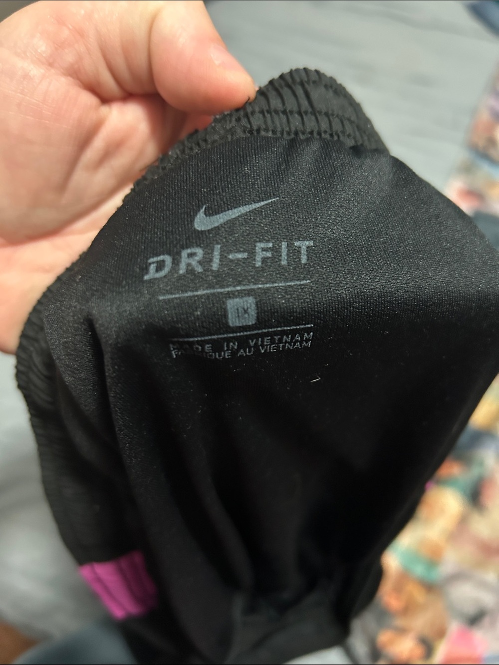 Nike Black Dri-FIT Top with Pink Detail